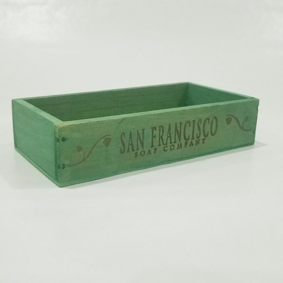 San Francisco Soap Company - Wood Display Box - Faded Green - Picture 4 of 13